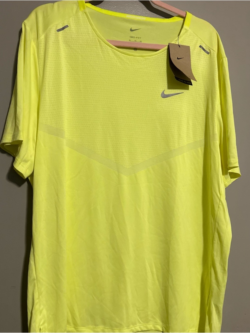 Nike Neon Yellow Short Sleeve Dri-FIT Tee